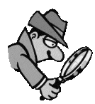 (Image Left: Detective with Magnifying Glass)