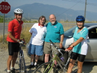 Mom and Dad and Cyclists near Creston