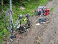 Flat Tire in Baddeck NS