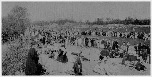 (Image: A Large Crowd on the Athletic Grounds)