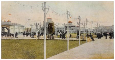 (Image: Ground-Level View of the Boardwalks near the Main
 Entrance)