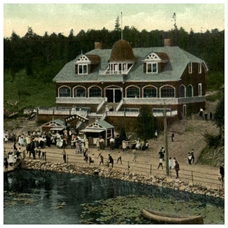 (Image: The Pavilion with its Twin Decks and Lilly Lake in
  the Foreground)