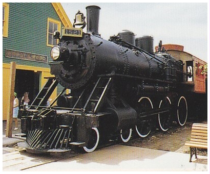 (Image: The CNR Locomotive and Tender in the Park's
  Off Season)