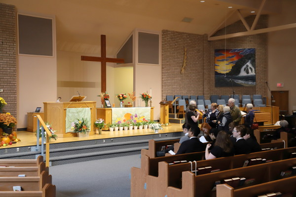 The sanctuary during the visitation