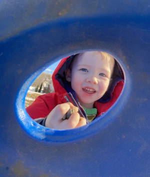 Alex at the Banook playground